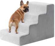Trappola per cani piccoli, 44 cm alta, trappola per animali domestici con copertura rimovibile e lavabile, trappola per gatti per anziani gatti e cani, pendenza antiscivolo per cani, trappola per cani per letto, grigia