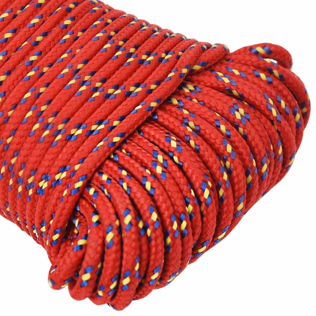 Corda multiuso 5 mm 100 m Rosso PP 150 kg Carico massimo 3473253