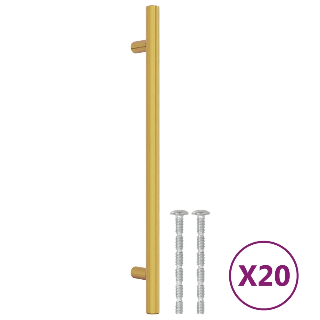 Maniglie per Mobili 20 pz Oro 192 mm in Acciaio Inox 3203599