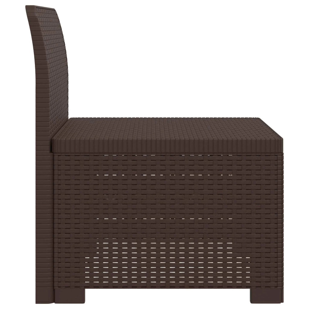 Divano da esterno-Divano da Giardino a 1 Posto Aspetto Rattan PP Marrone 846462