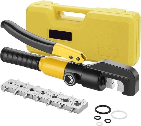 Strumento di compressione idraulico YQK-70 - Compressore per cavi e fili (4-70 mm²), Perno di compressione idraulico per connessioni elettriche