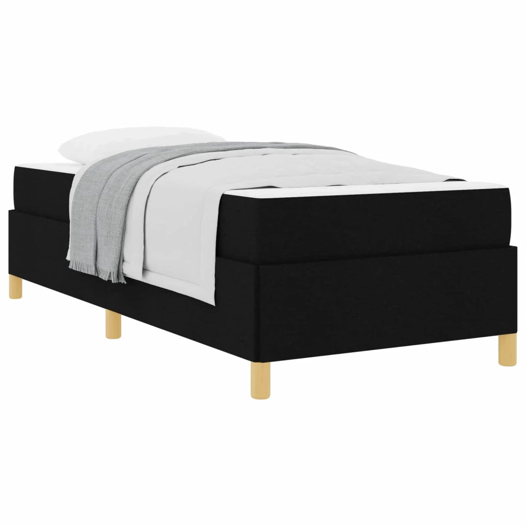 Struttura del letto con materasso Nero 90 x 200 cm Tessuto
