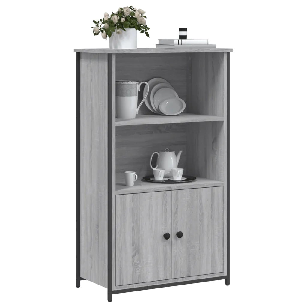 Credenza-Buffet-Armadio da cucina Grigio Sonoma 62x32x103,5 cm in Legno Multistrato