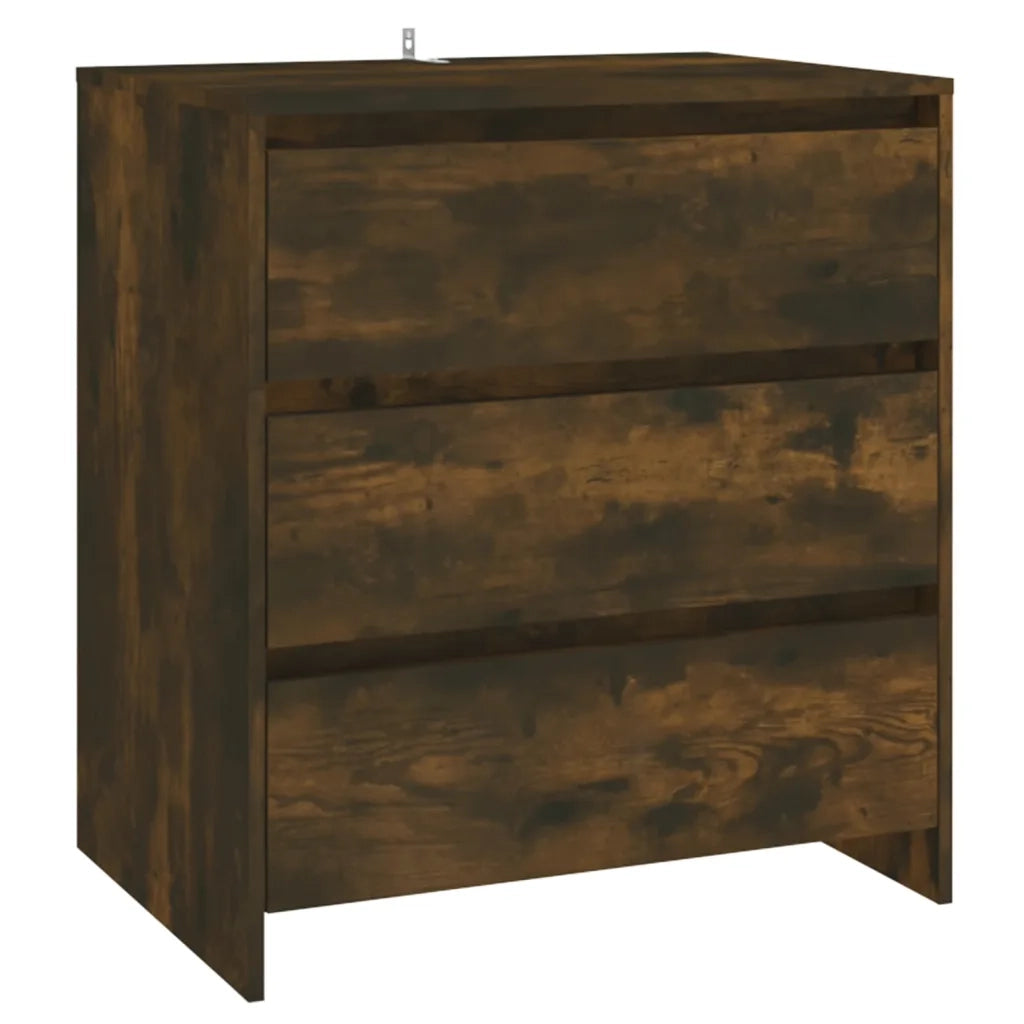 Credenze 2 pz Rovere Fumo in Legno Multistrato 3098062