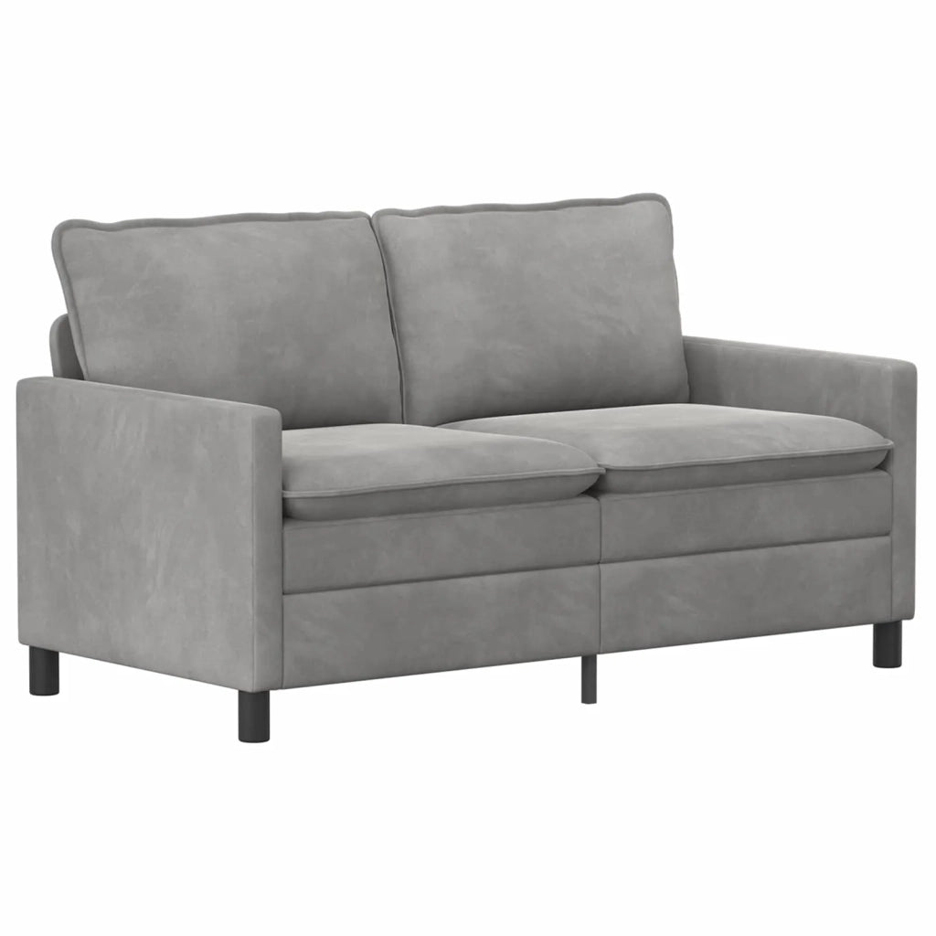Set di divani 2 pcs Grigio Chiaro Velluto