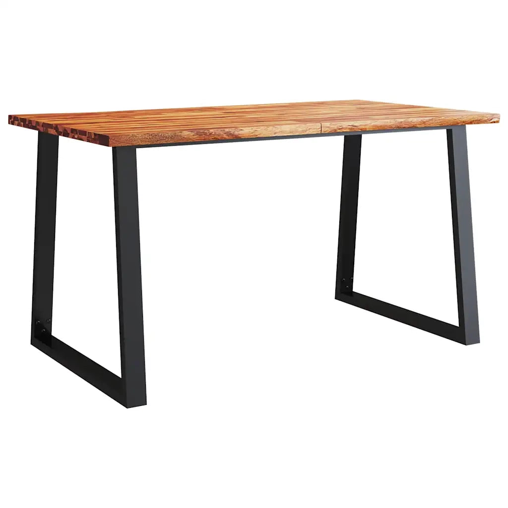 Tavolo da Pranzo Bordi Vivi 140x80x75 cm Legno Massello Acaciacod mxl 80366