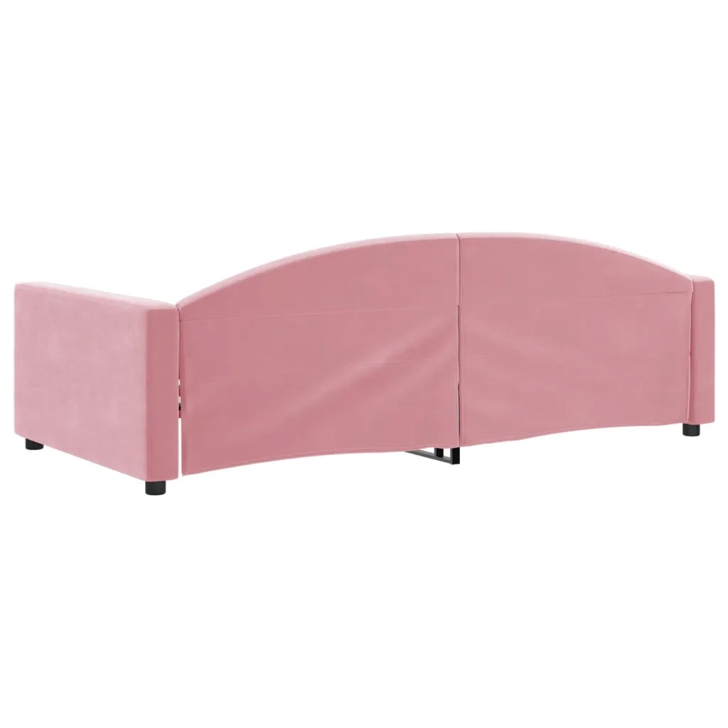 Letto singolo | Letto per adulti | Letto da Giorno Rosa 100x200 cm in Velluto