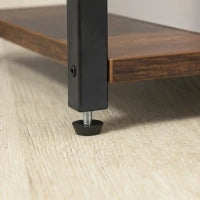 Libreria Stile Industriale con 4 Ripiani e 2 Armadietti, 90x30x159.5cm, Nero e Marrone