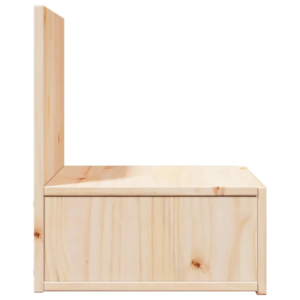 vidaXL Comodino Marrone 42 x 32.5 x 40 cm Legno di pino massello