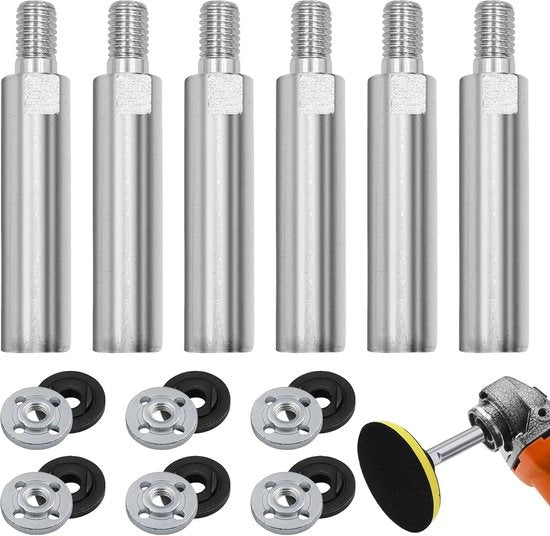 Set di estensione per serra a mano con 6 estensioni - manubrio di comando - filo di acciaio M10 - disco abrasivo per macchina di lustraggio.