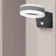 Lampada Esterna con Sensore di Movimento - Intensità Luminosa LUX e Regolazione del Tempo di Accensione - Adatta per Interni ed Esterni - Grigio