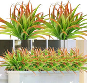Erba sintetica per giardino - Resistente UV - 6 pezzi - Verde - Plastica - 16 pollici
