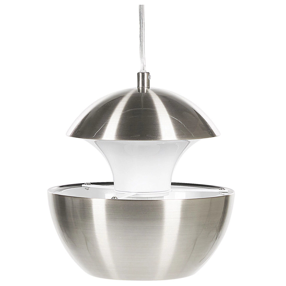 Lampada a Sospensione Argento Metallo Bianco Interno Design Moderno Sospensione Cucina Illuminazione