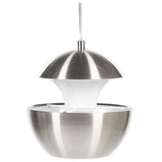Lampada a Sospensione Argento Metallo Bianco Interno Design Moderno Sospensione Cucina Illuminazione