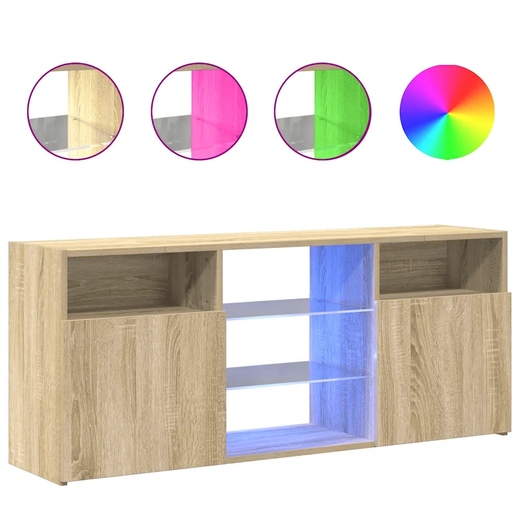 Mobile Porta TV con Luci LED Rovere Sonoma 120x30x50 cm cod mxl 7000