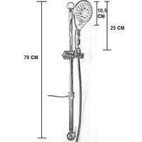 Saliscendi 60 cm con piedini in ottone, completo