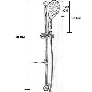 Saliscendi 60 cm con piedini in ottone, completo