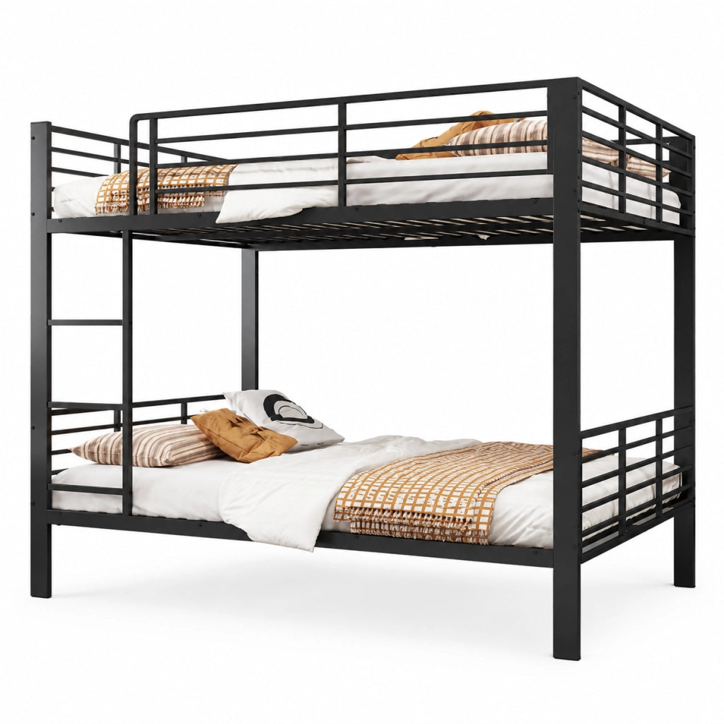Letto a castello 205.0x145.0x170.0 cm silenzioso; portata 400 kg in metallo nero