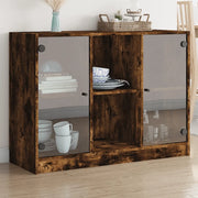 Credenza Rovere Fumo 102x37x75,5 cm in Legno Multistrato 3295875