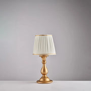 Lumetto Contemporaneo Lucca Legno Oro 1 Luce E14