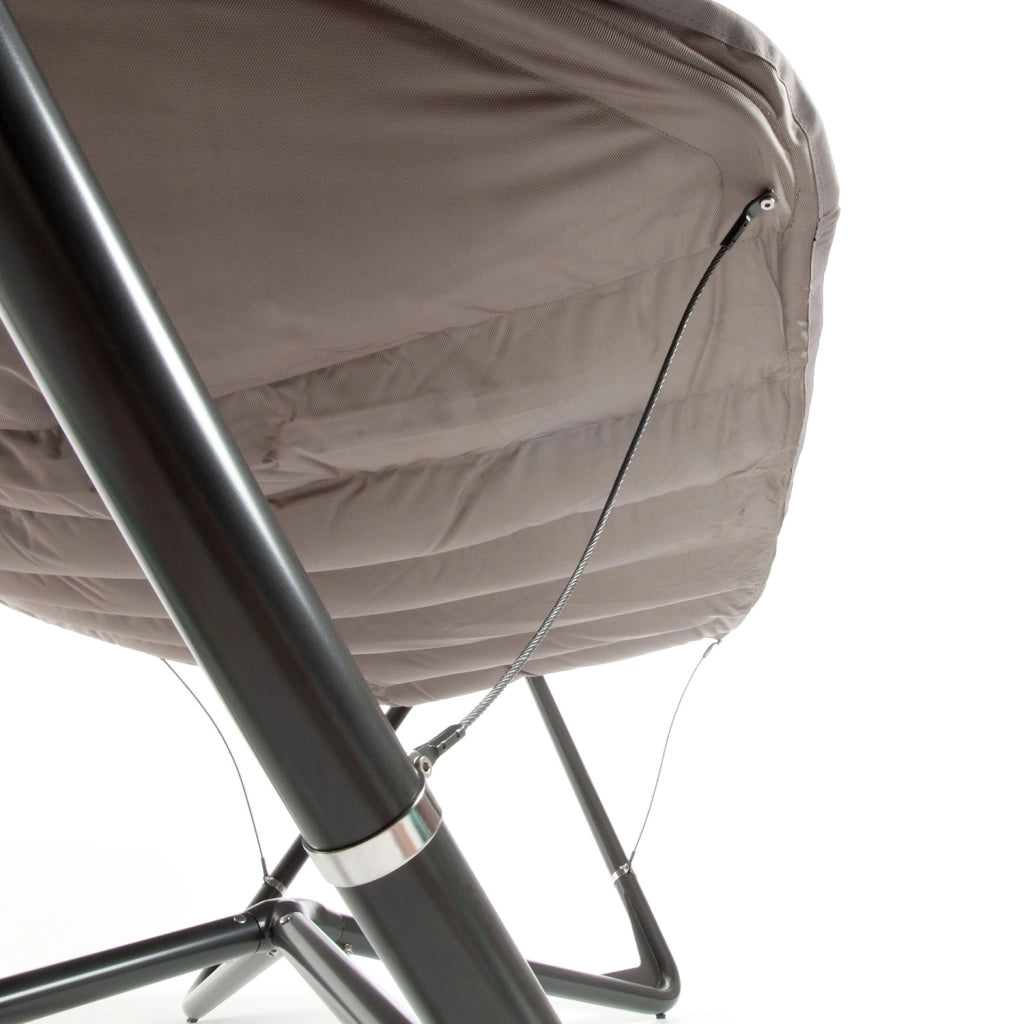 Amaca da Giardino a Gondola 336x130 cm in Poliestere Grigio