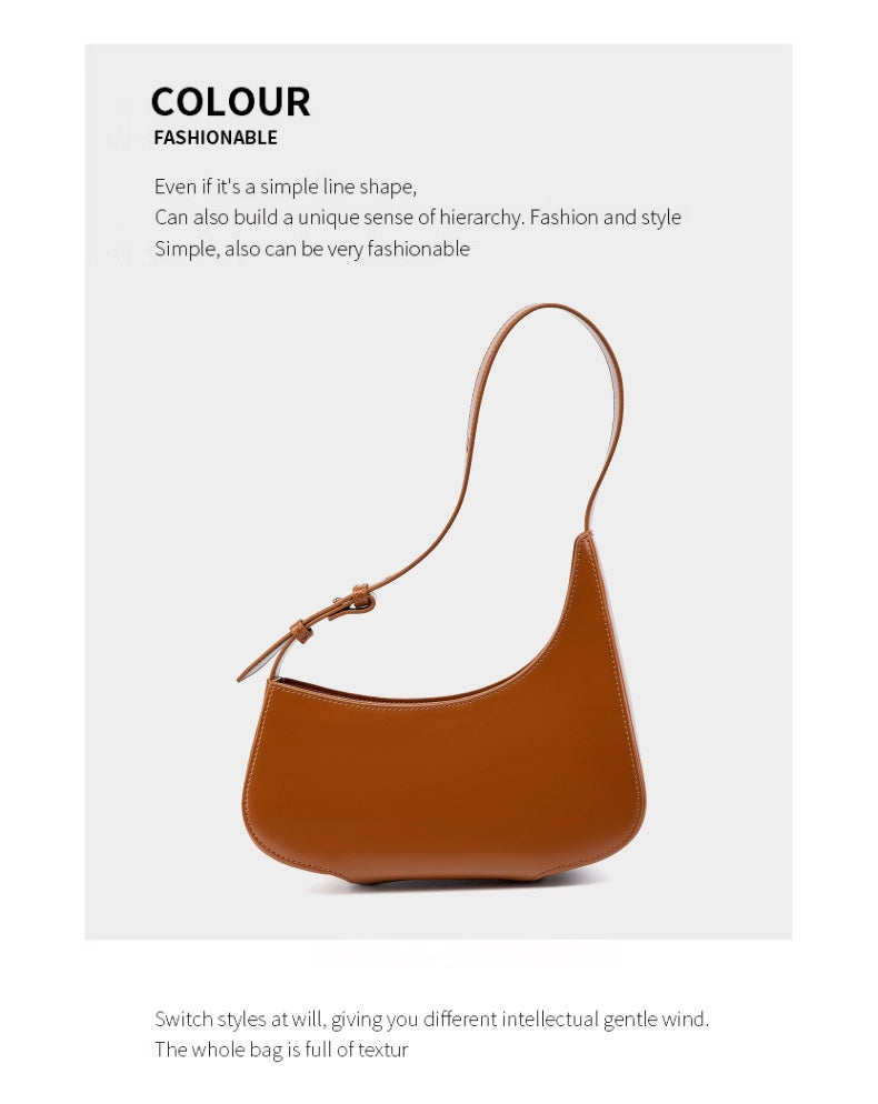 Borsa da donna in vera pelle marrone