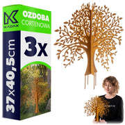 KADAX Ozdoba cortenowa Drzewo P25728 pakiet 3szt K