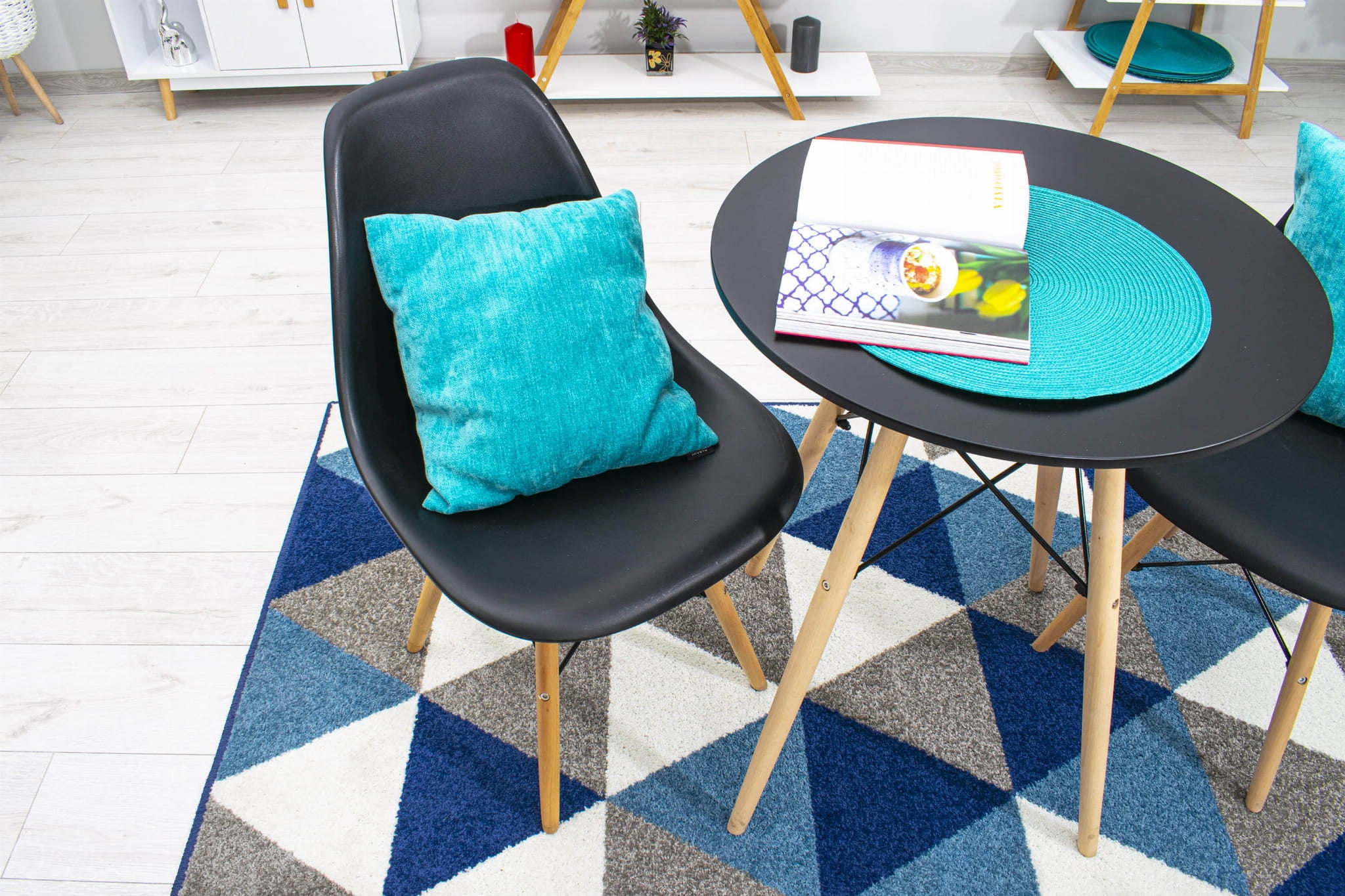 Valora KOVA TAVOLO ROTONDO Moderno in MDF nero per sala da pranzo