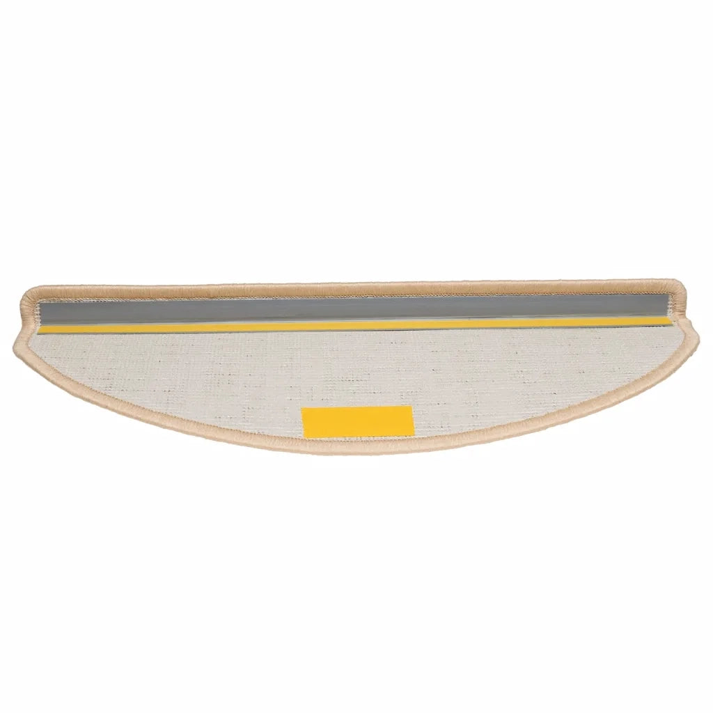 Tappetini per scale 10 pz 65x21x4 cm Crema Semicircolari Grandi 149807