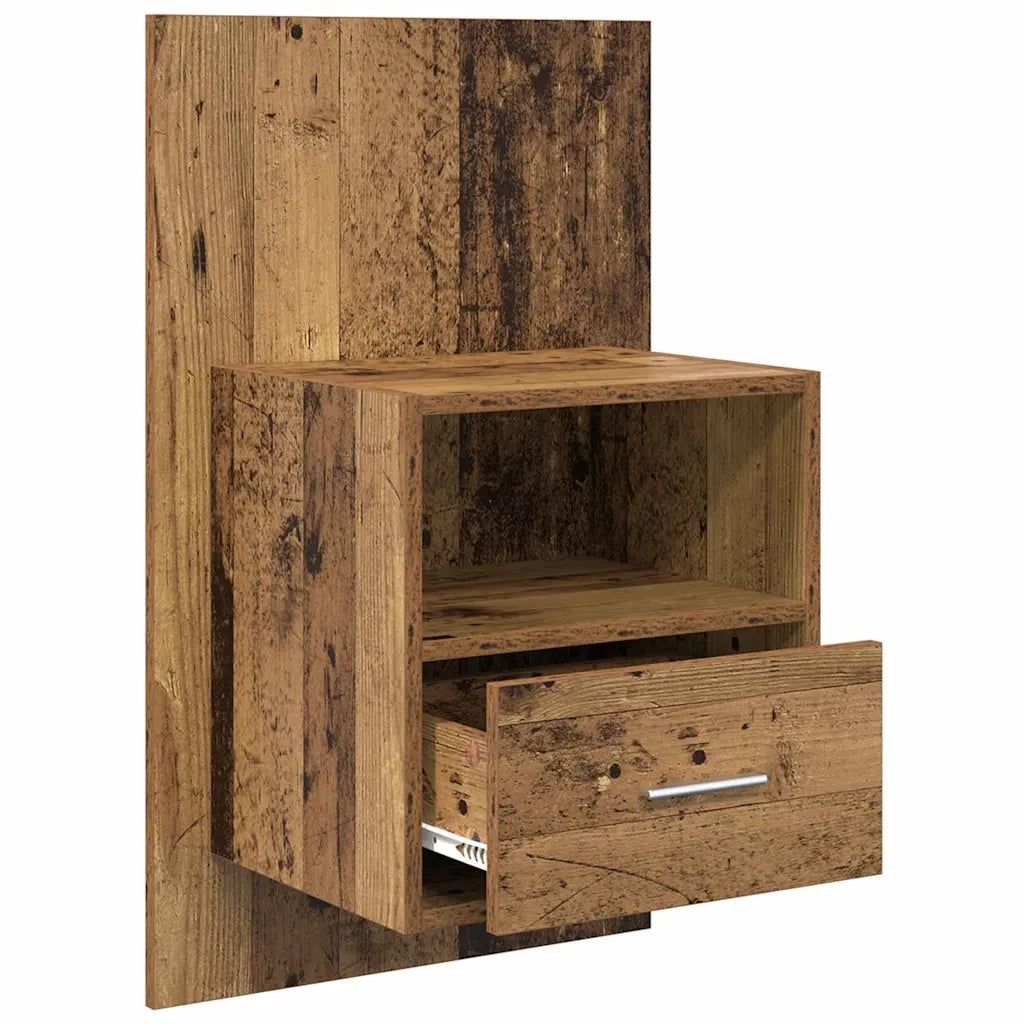 Armadio da Notte 2 pcs Legno vecchio 50 x 32.5 x 80cm