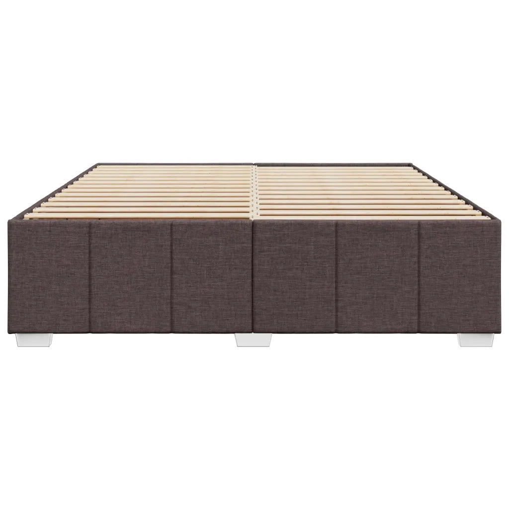 Giroletto senza Materasso Marrone Scuro 200x200 cm in Tessuto 3284863
