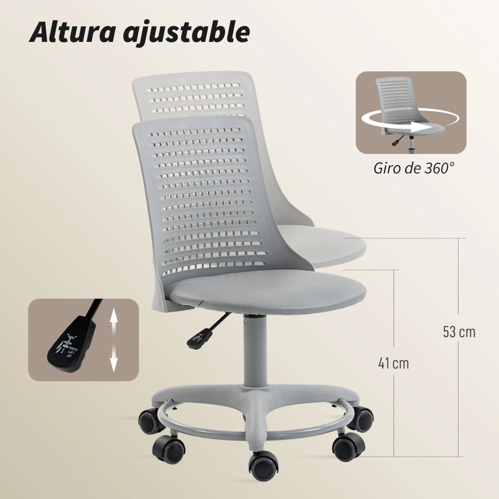 Sedia da Ufficio Girevole con Schienale ¨C Zephmum ¨C Grigio