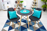 Valora KOVA TAVOLO ROTONDO Moderno in MDF nero per sala da pranzo