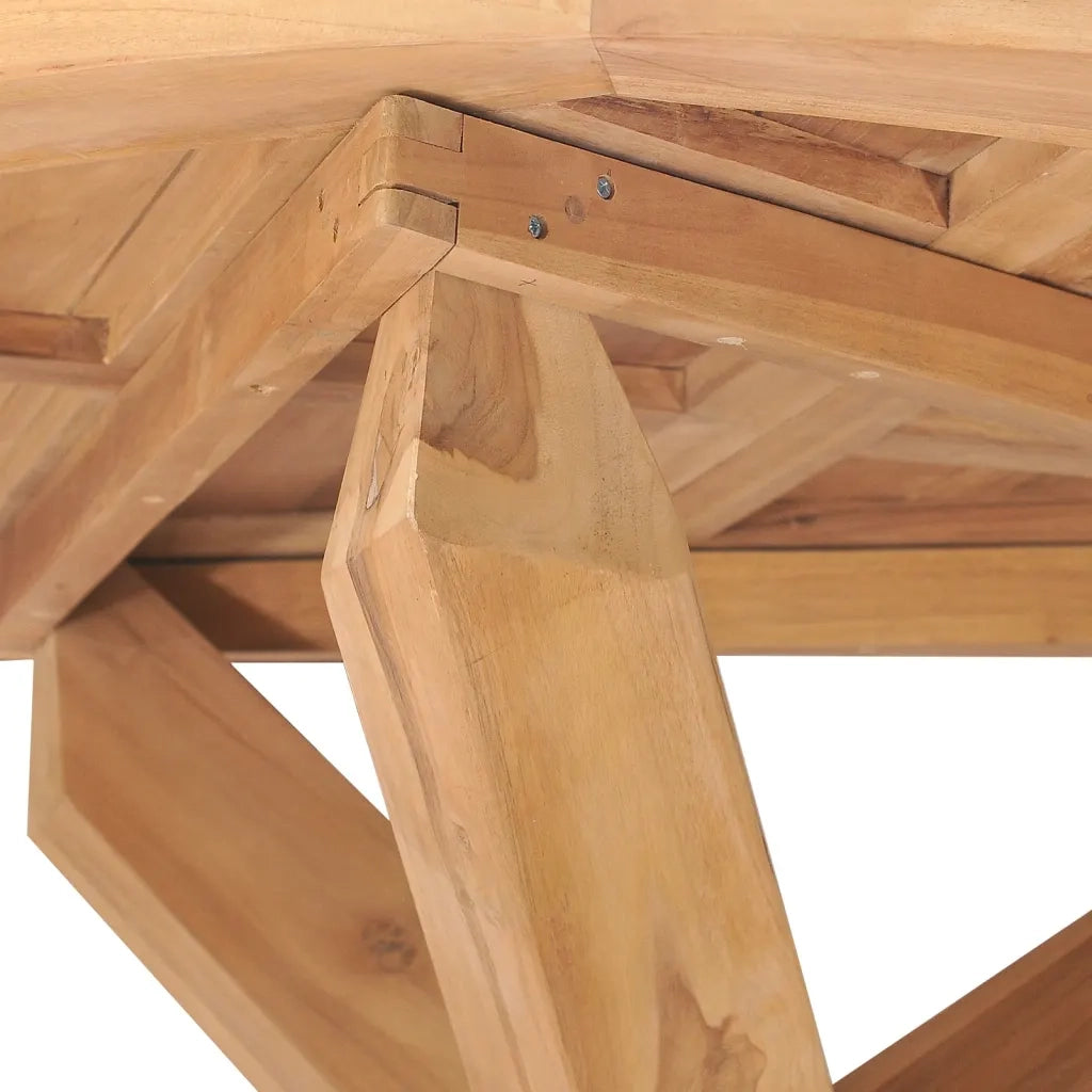 Tavolo da Pranzo da Giardino Ø110x75 cm in Massello di Teak 316169