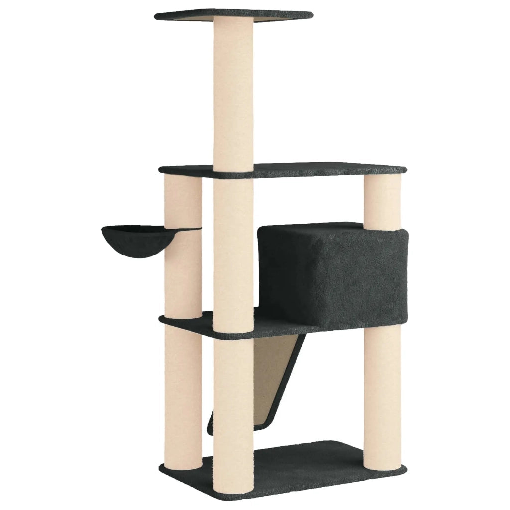 Albero per gatti con pali per graffiare in sisal Grigio Scuro 42033047