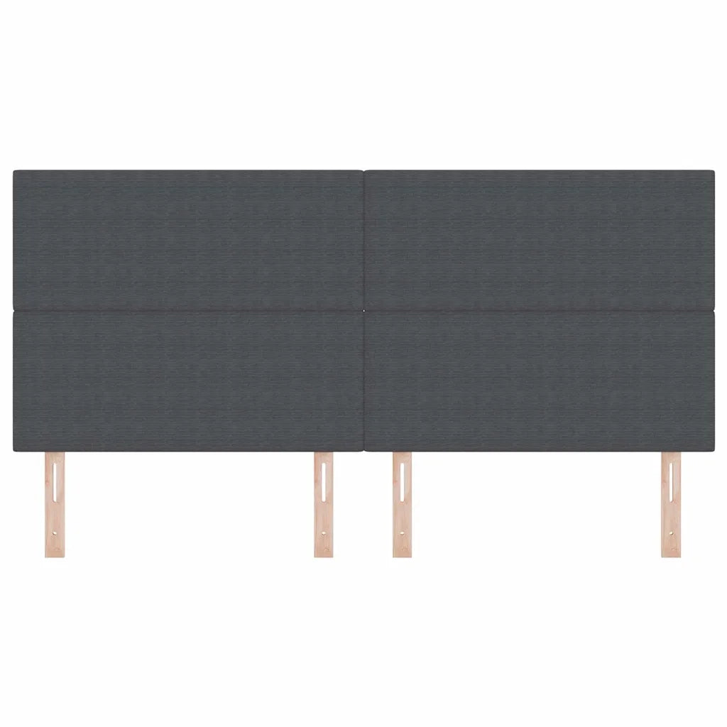 Testiera | Testata LED con Testiera | Testata Grigio scuro 200 cm Tessuto in Cords