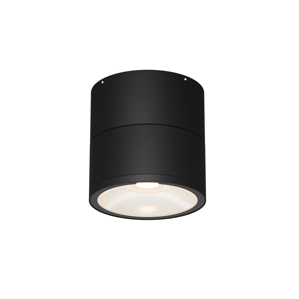 Lampada A Soffitto Esterno Moderna Spin Metallo Nero Led Integrato 5W Ip54