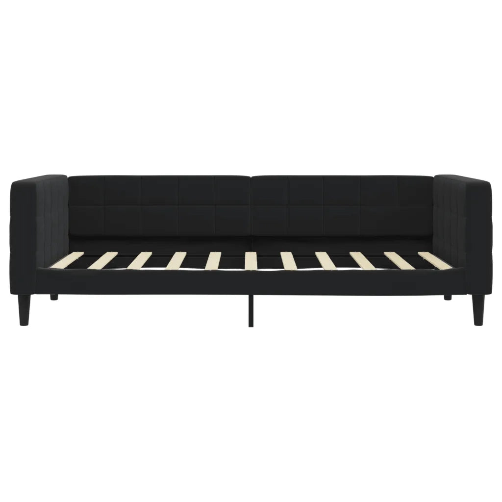 Divano Letto Estraibile con Cassetti-Sofa Letto-Daybed Nero 90x190 cm in Velluto 717447
