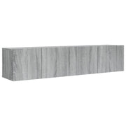 Set di mobili in legno ingegnerizzato Sonoma da 2 pezzi (mobile credenza mobile TV soggiorno camera da letto salotto) - 02_0024457