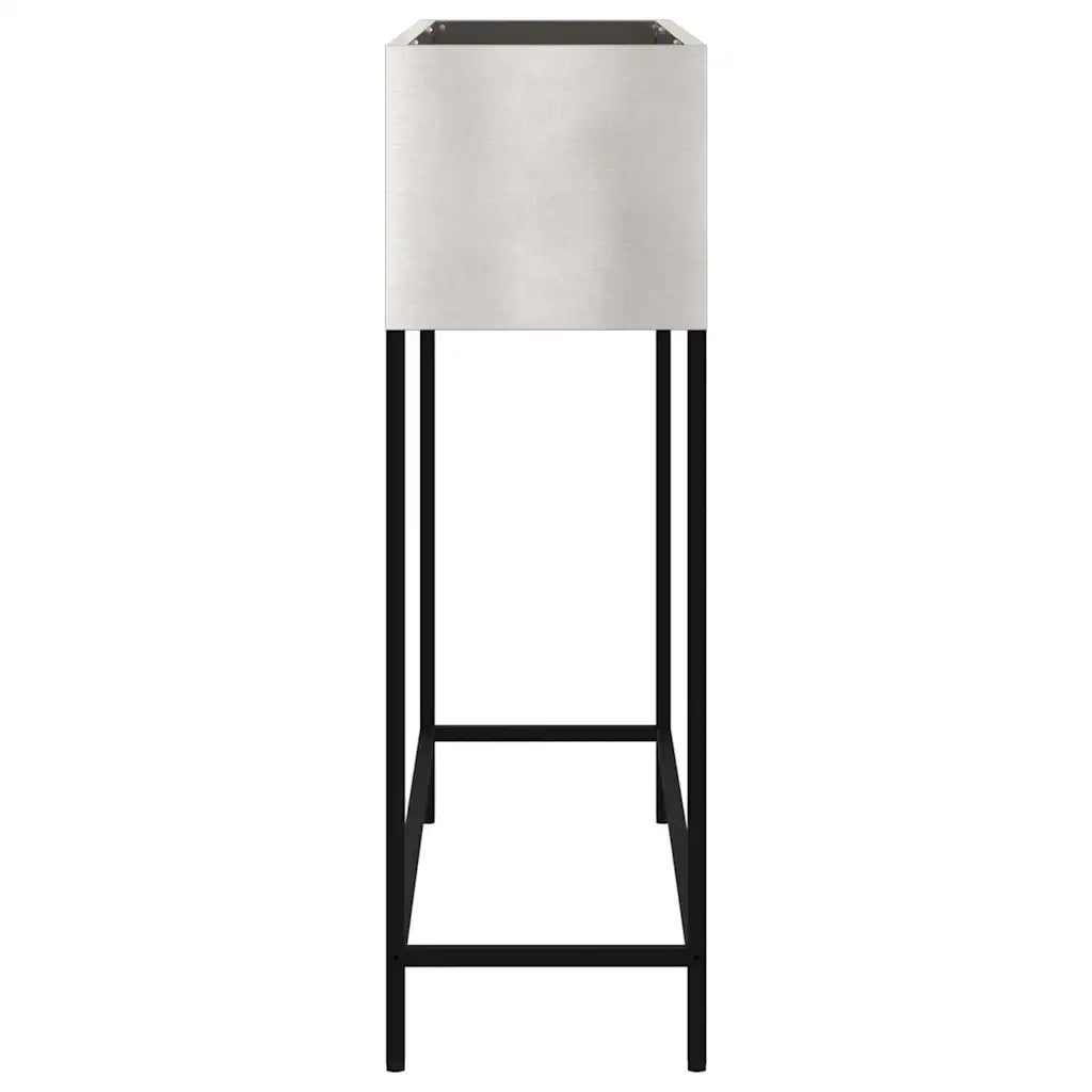 Fioriere | Cassetta per fiori | Vaso da Giardino Rialzato Argento 100 x 26 x 82 cm