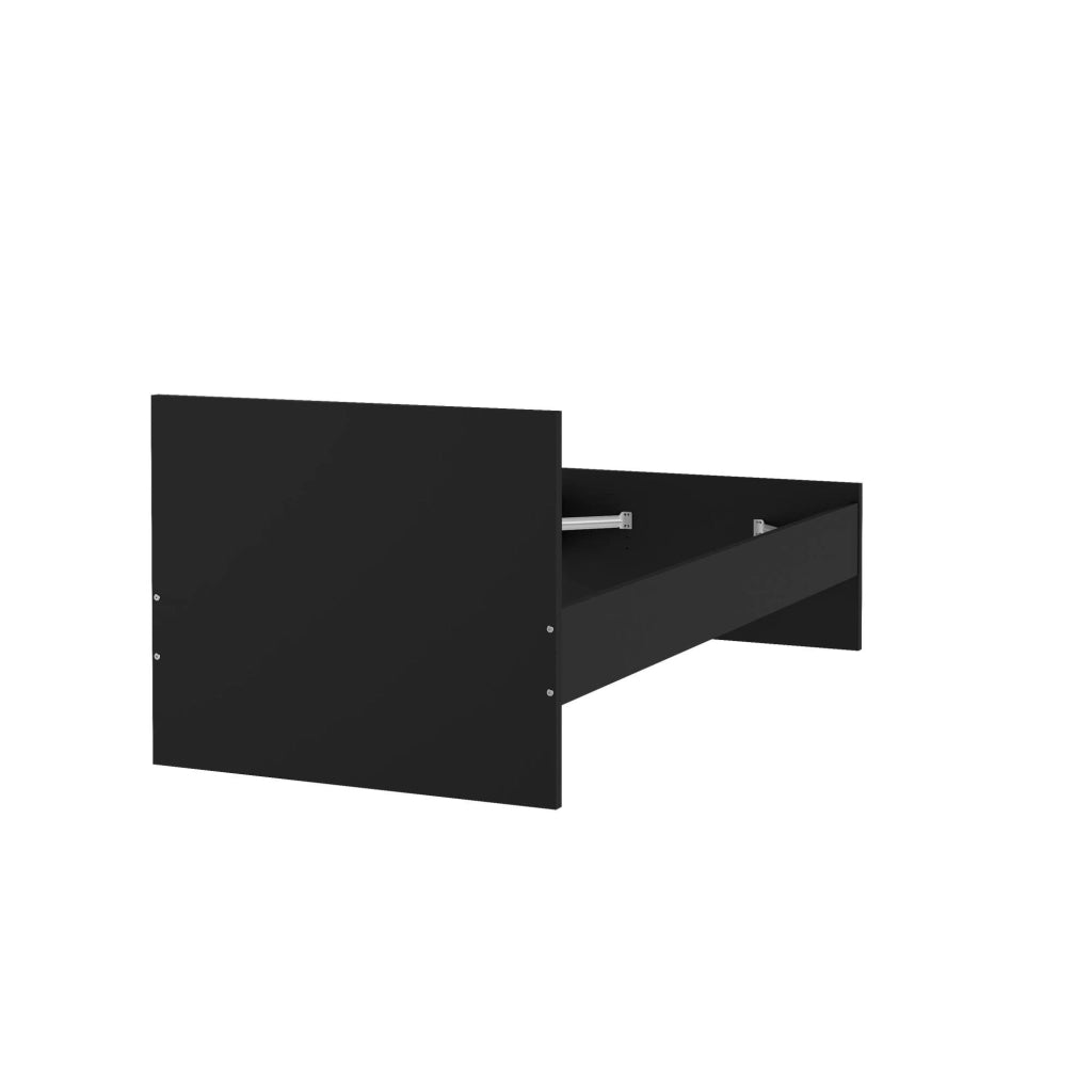 Letto singolo Assar, Sommier per camera da letto, Giroletto per stanza, Struttura porta materasso, 197x96 h80 cm, Nero