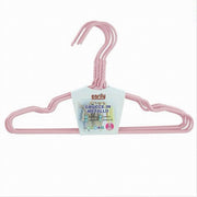 Trade Shop - Set 5 Pz Grucce Stampelle Appendiabito In Metallo Rosa Vestiti Pantaloni 87695 -