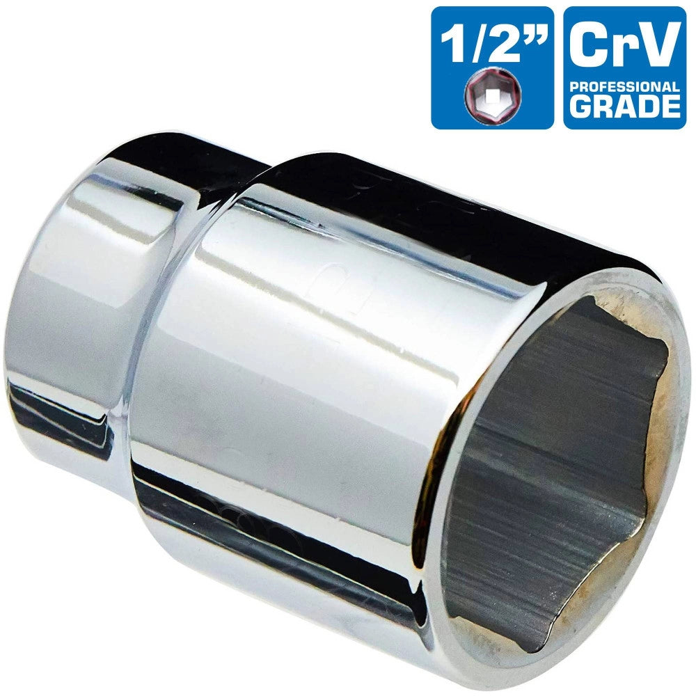 Trade Shop - Bussola Boccola Esagonale Chiave Spanner In Cromo Vanadio 8 Mm Attacco 1/2" -