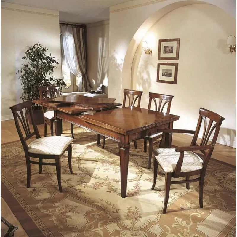 Tavolo rettangolare allungabile legno tinta noce 180/360x100 - Mobili 2G
