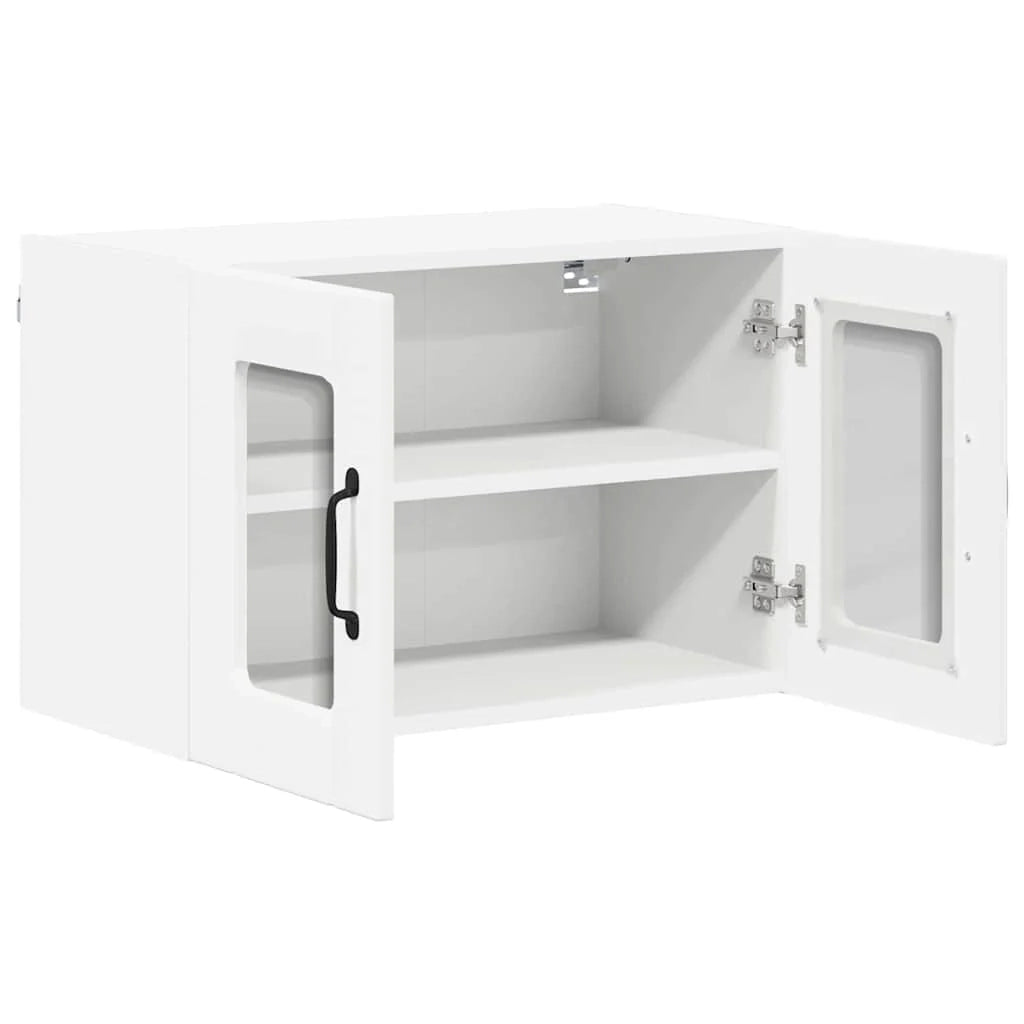 Set di 2 pratici pensili da cucina moderni 60 x 31 x 40 cm in legno composito bianco 02_0053985