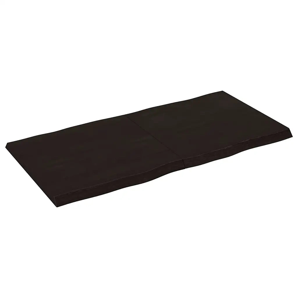 Piano Tavolo Marrone Scuro 120x60x(2-4)cm Rovere Non Trattato 364026