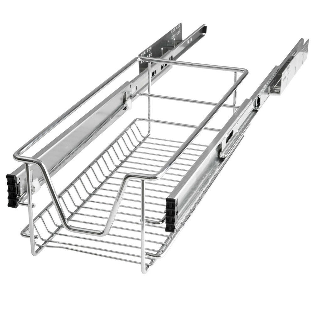 Cassetto Telescopico Cucina 30cm Cestello Acciaio Estraibile Organizer Salvaspazio