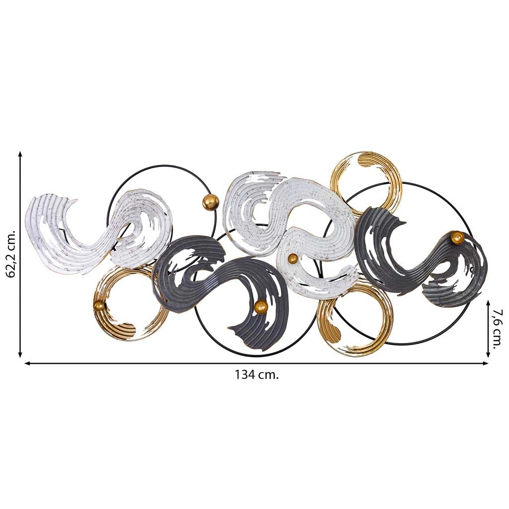 Carta da parati decorativa in metallo 134,0x62,2x7,6