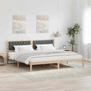 Struttura del letto Grigio scuro 200 x 200 cm Pino massello 3394234