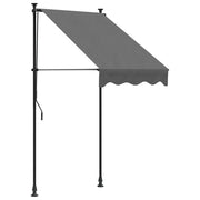 Tenda da Sole | Tenda parasole Retrattile Antracite 100x150 cm Tessuto e Acciaio